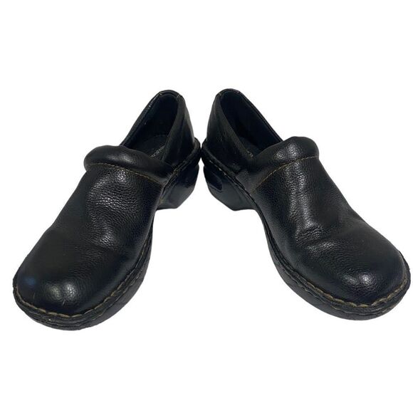 G.H. BASS & Co. Sheela Women's Black Leather Slip-on Clogs 7.5 - Picture 3 of 7